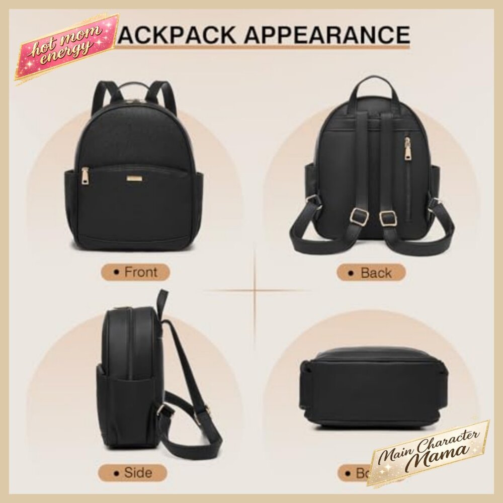 Leather Mini Backpack Classic Elegant Travel Coll… - image 5